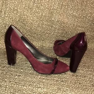 Bandolino, Wine Block Heels, Size 10.5